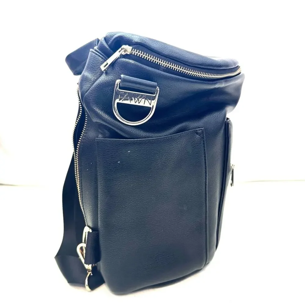 Fawn Design Black Large Diaper Bag Backpack Shoulder Bag
